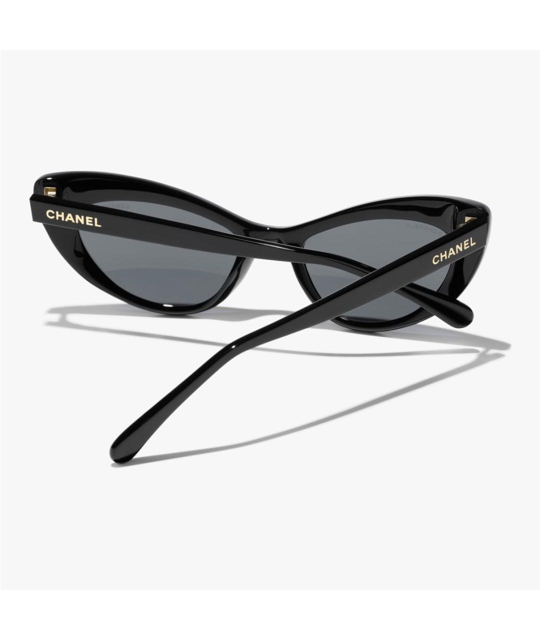 CHANEL Черные пластиковые солнцезащитные очки, фото 4