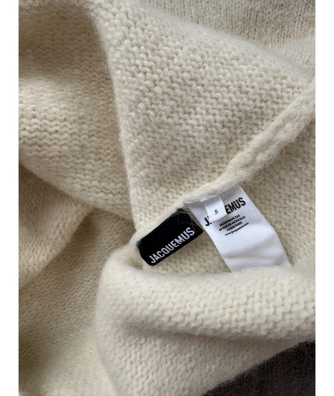 JACQUEMUS Белый шерстяной джемпер / свитер, фото 3
