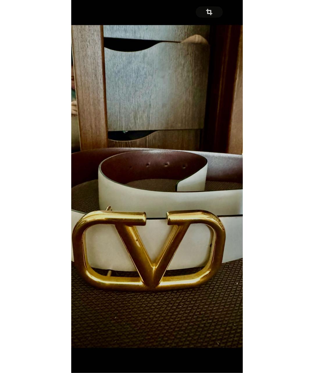 VALENTINO Коричневый кожаный ремень, фото 2