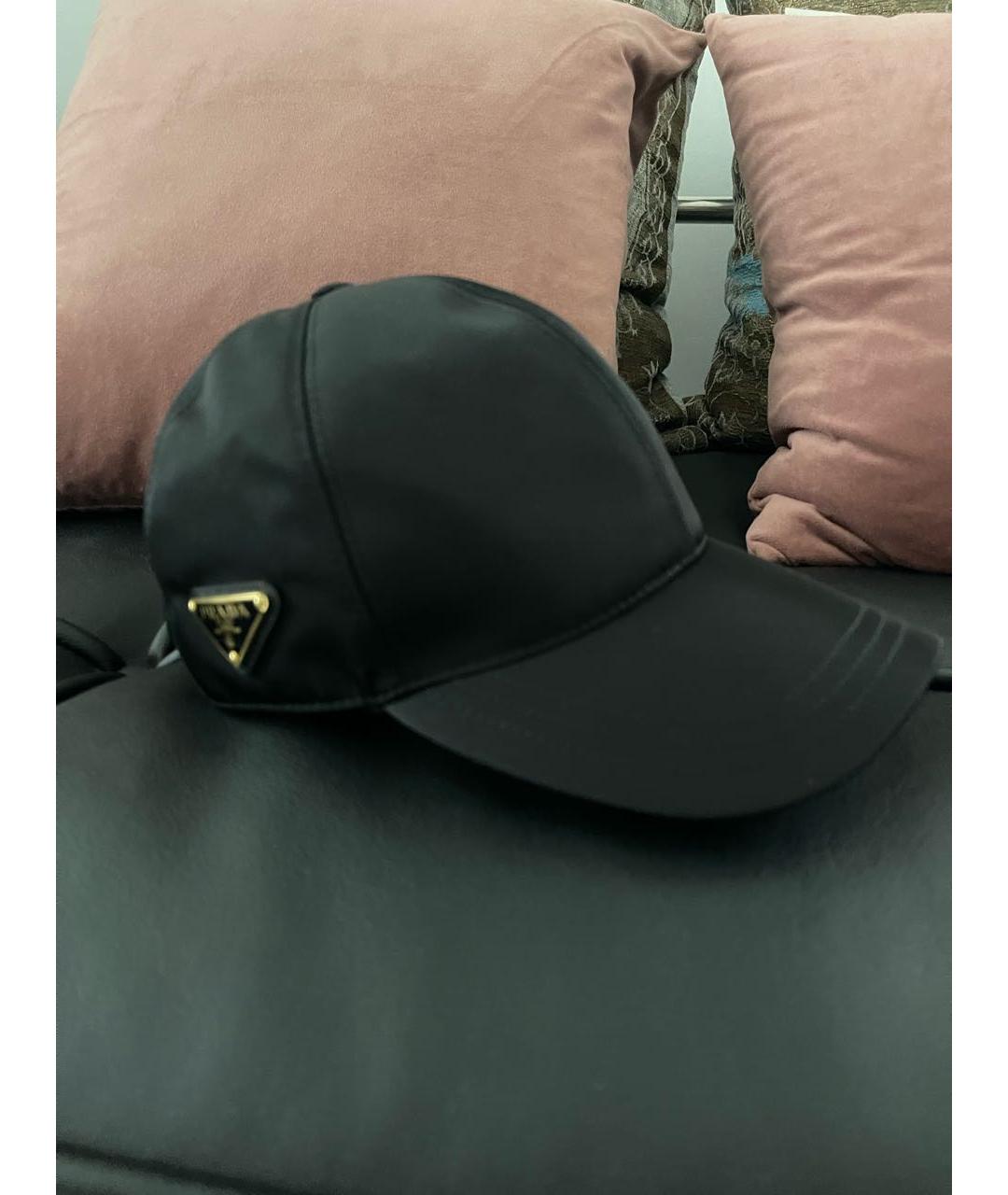 PRADA Черная синтетическая кепка, фото 8