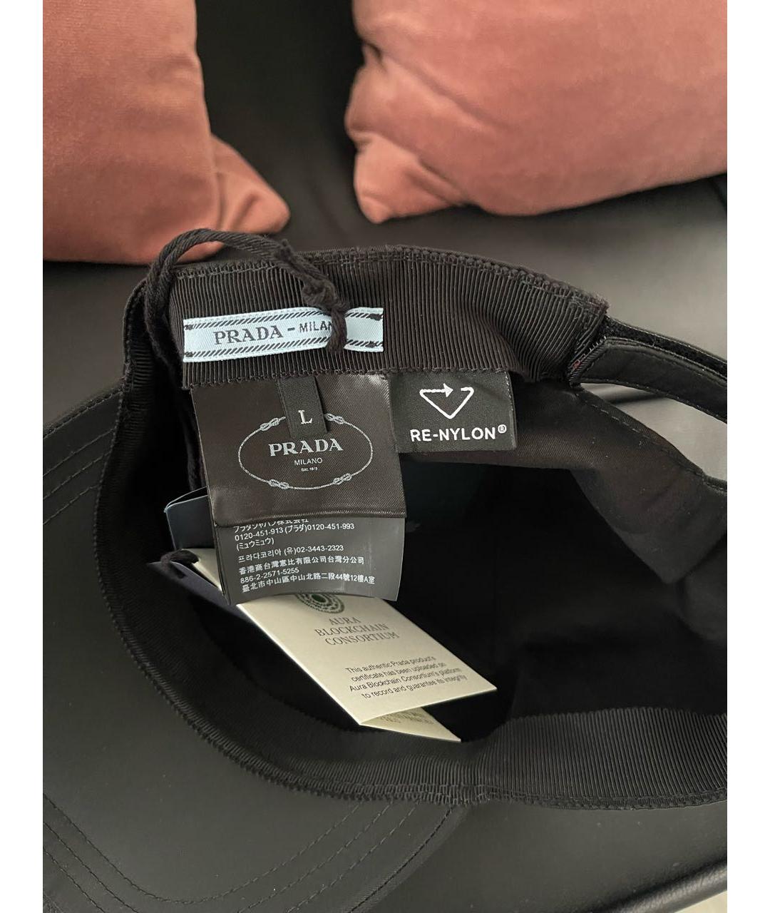 PRADA Черная синтетическая кепка, фото 5