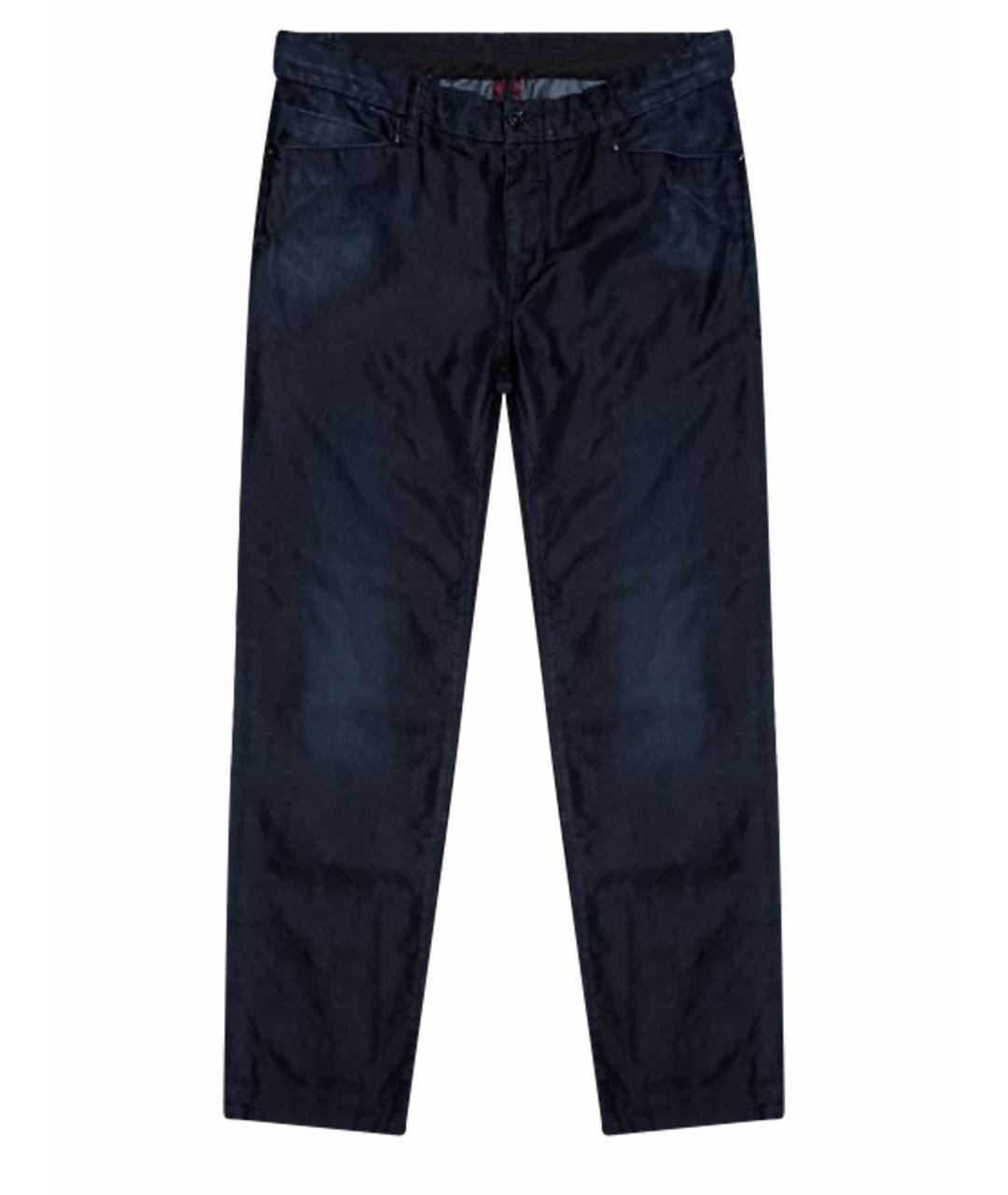 PAL ZILERI Темно-синие хлопко-полиэстеровые прямые джинсы, фото 1