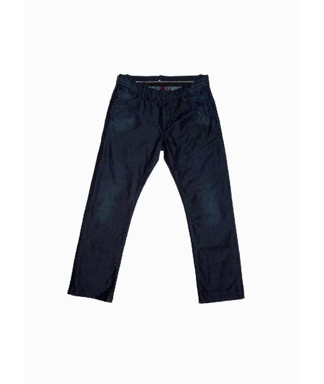 PAL ZILERI Темно-синие хлопко-полиэстеровые прямые джинсы, фото 10