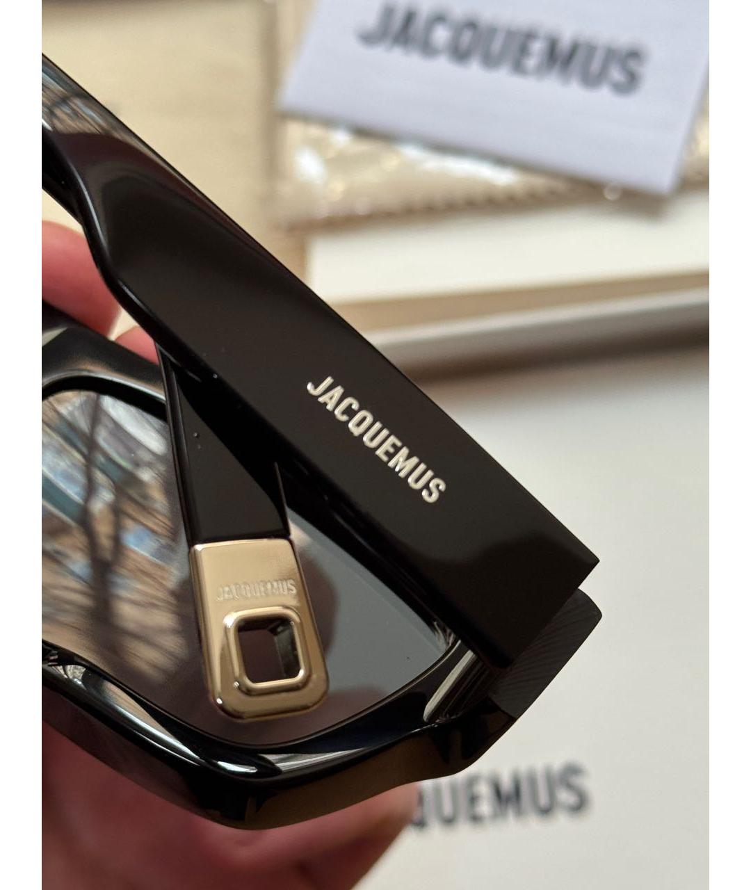 JACQUEMUS Черные пластиковые солнцезащитные очки, фото 7