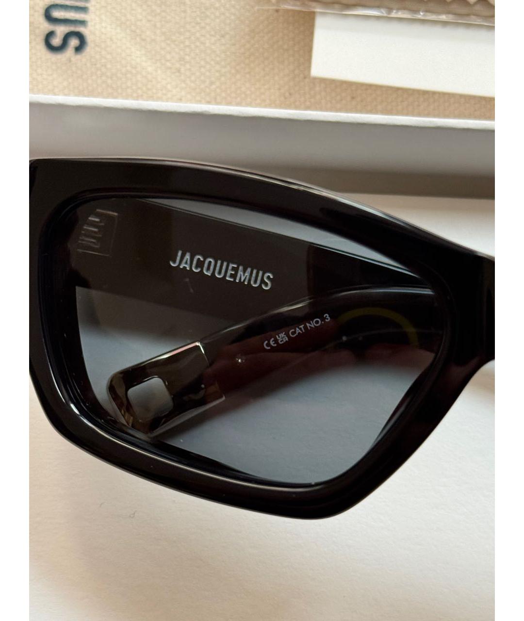JACQUEMUS Черные пластиковые солнцезащитные очки, фото 3
