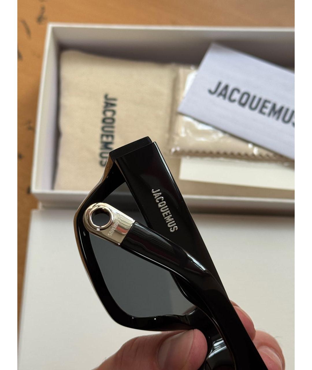 JACQUEMUS Черные пластиковые солнцезащитные очки, фото 6