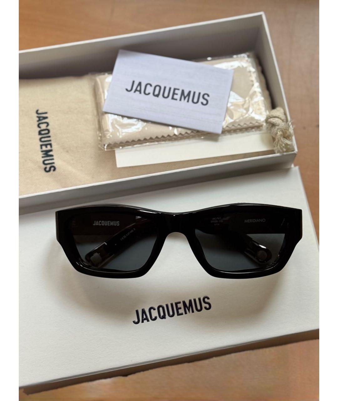JACQUEMUS Черные пластиковые солнцезащитные очки, фото 2