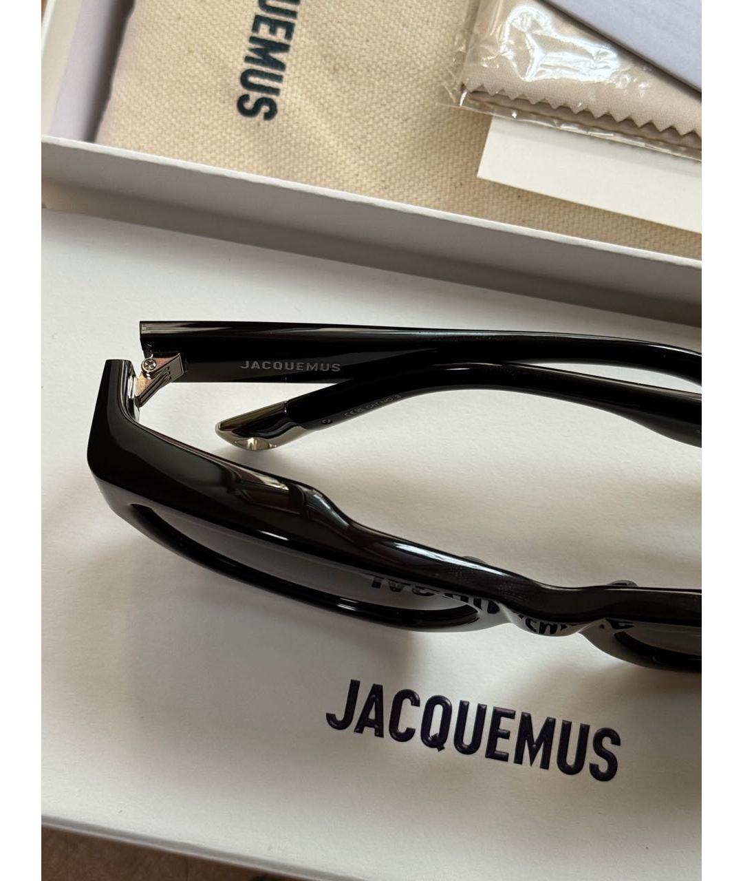 JACQUEMUS Черные пластиковые солнцезащитные очки, фото 5