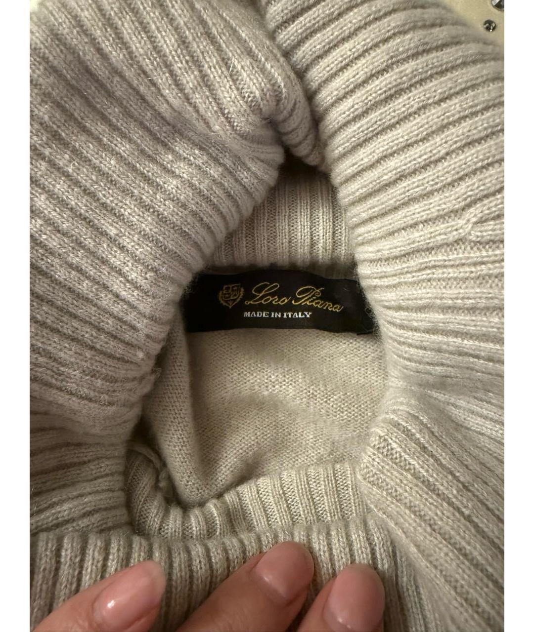 LORO PIANA Серое кашемировое повседневное платье, фото 3