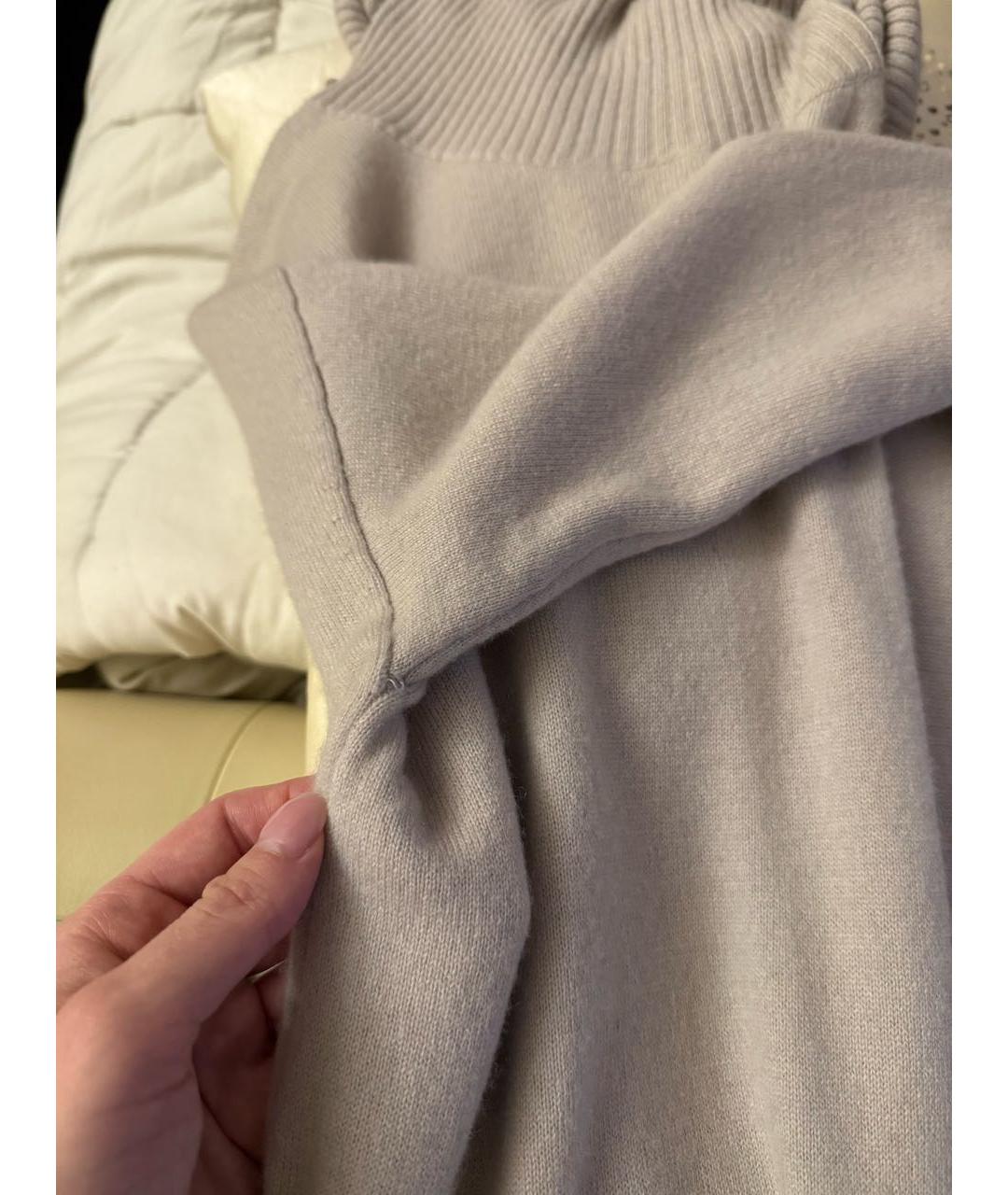 LORO PIANA Серое кашемировое повседневное платье, фото 5