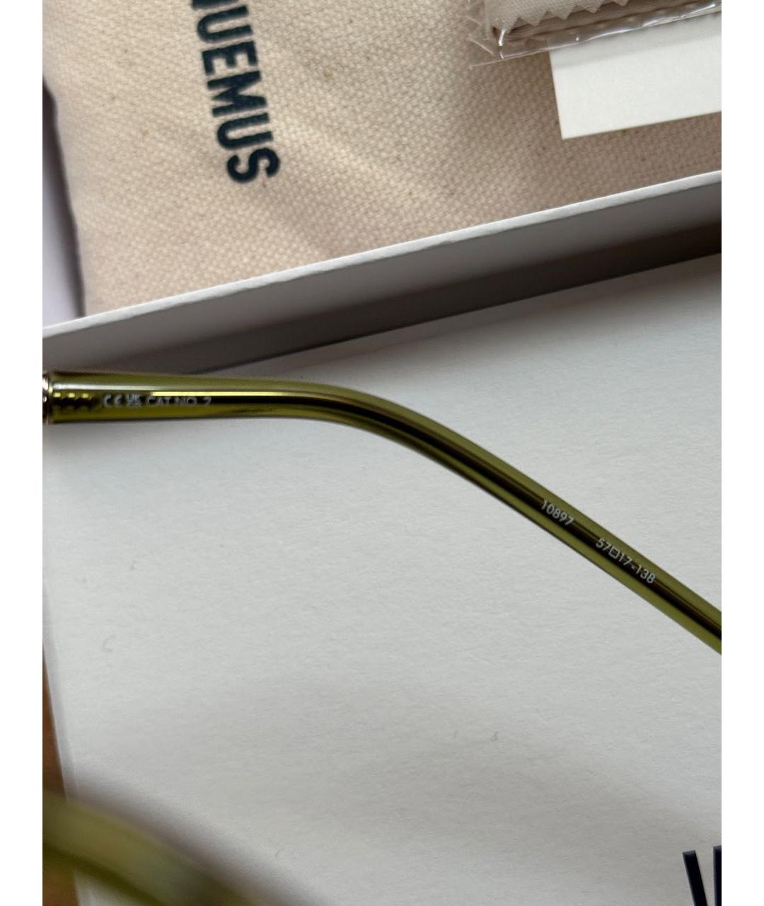 JACQUEMUS Зеленые металлические солнцезащитные очки, фото 6