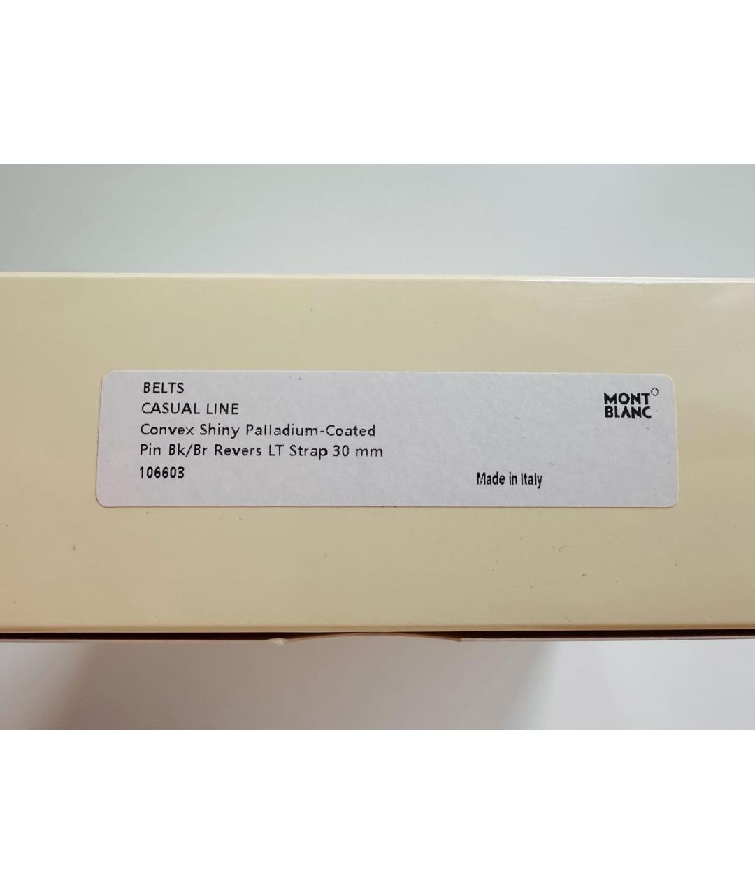 MONTBLANC Черный кожаный ремень, фото 7