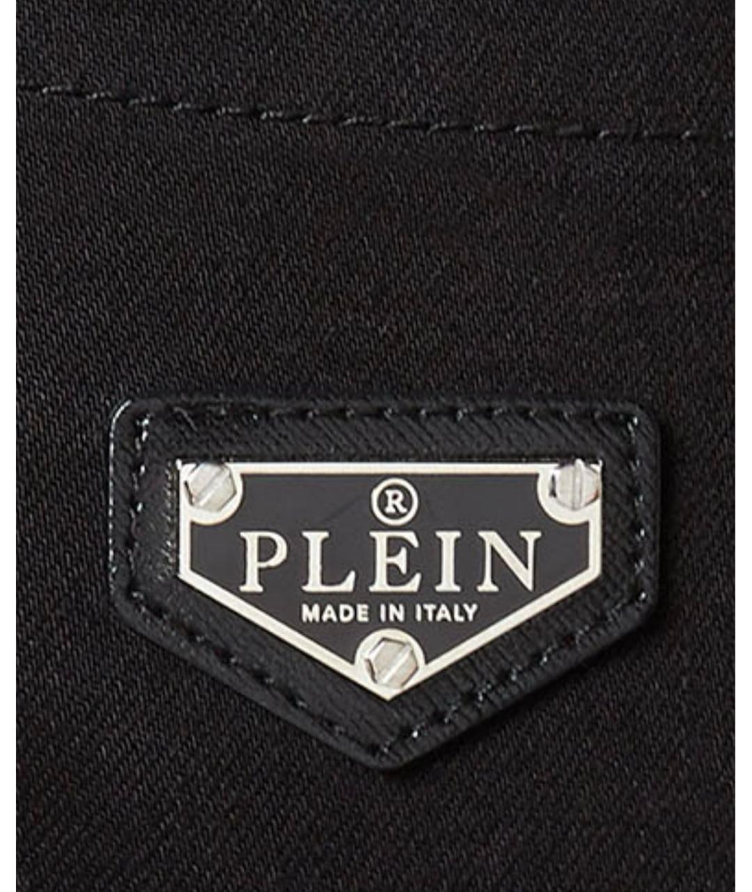 PHILIPP PLEIN Черные хлопко-эластановые джинсы слим, фото 4