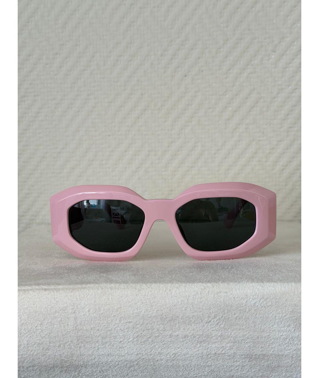 VERSACE Розовые пластиковые солнцезащитные очки, фото 9