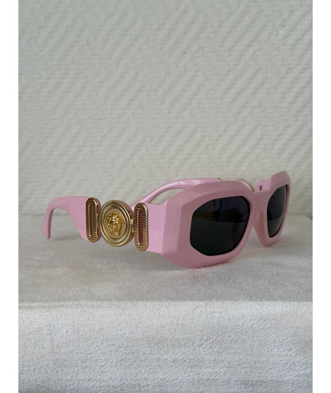 VERSACE Розовые пластиковые солнцезащитные очки, фото 2