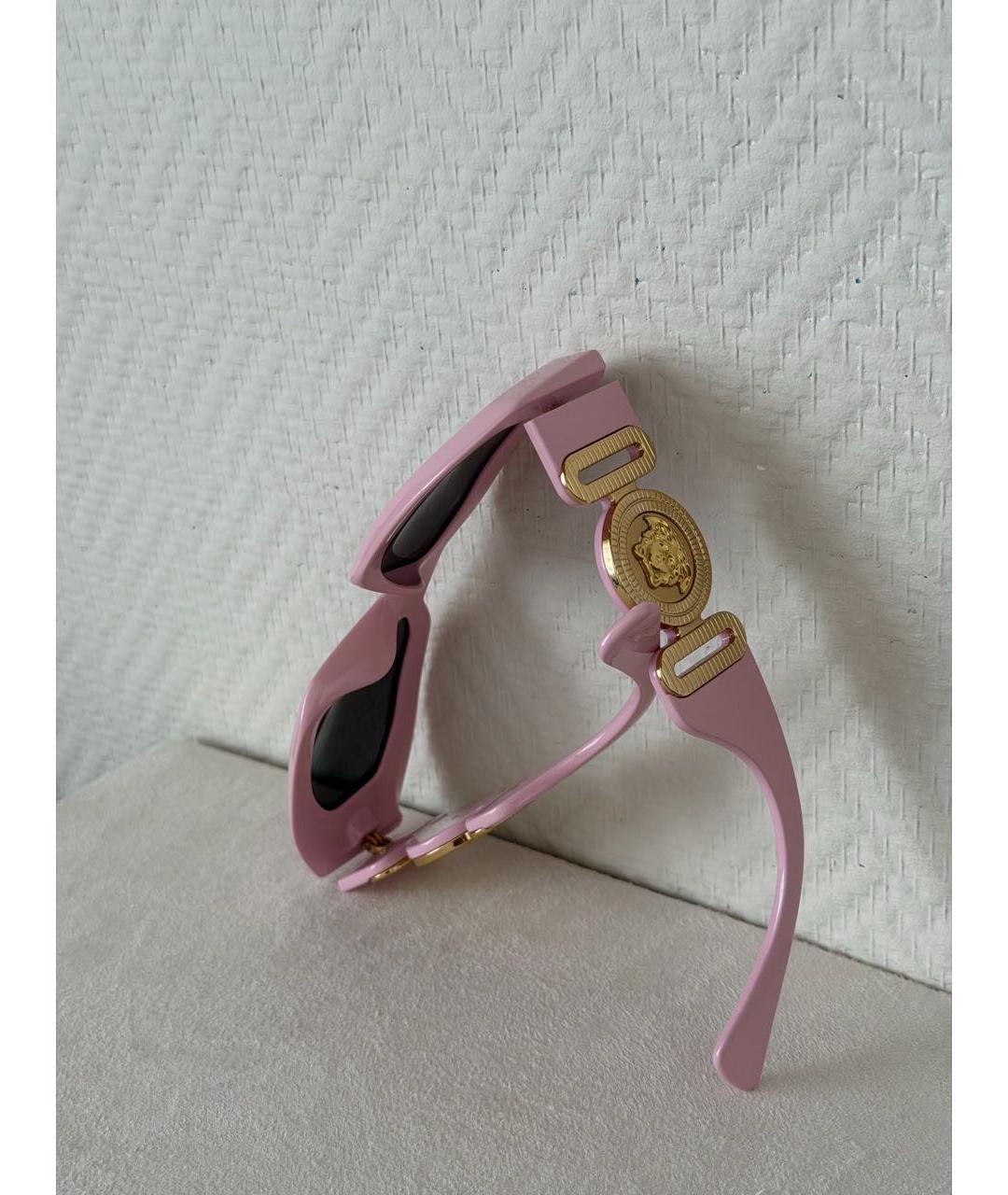 VERSACE Розовые пластиковые солнцезащитные очки, фото 5