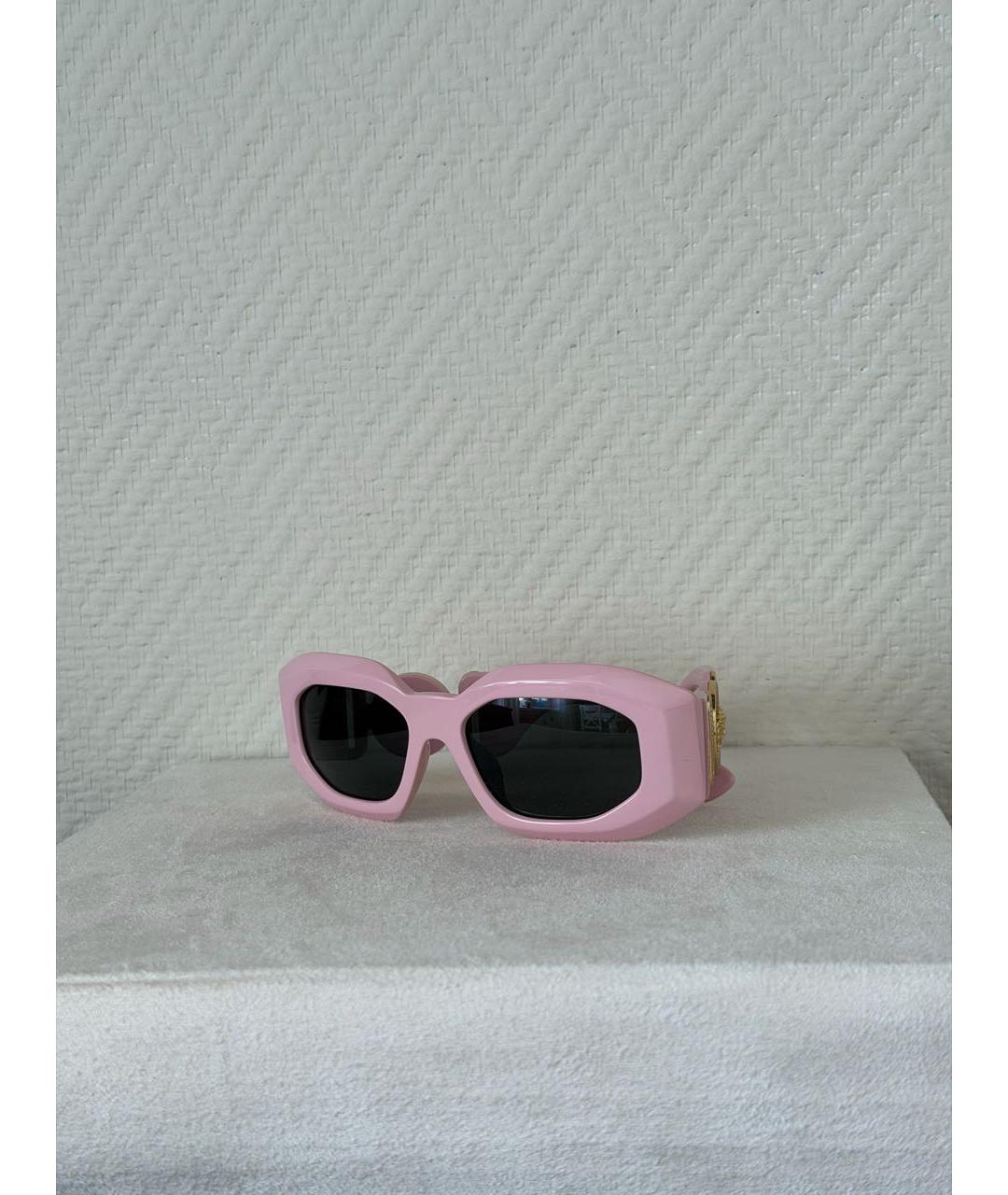 VERSACE Розовые пластиковые солнцезащитные очки, фото 6