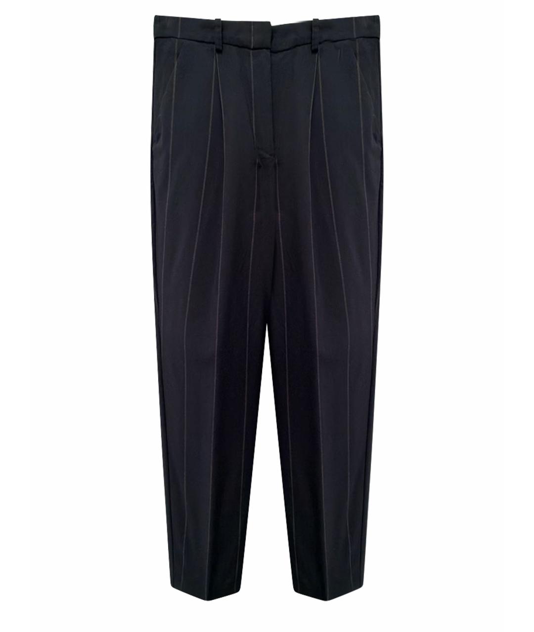MAX&CO Темно-синие шерстяные прямые брюки, фото 1