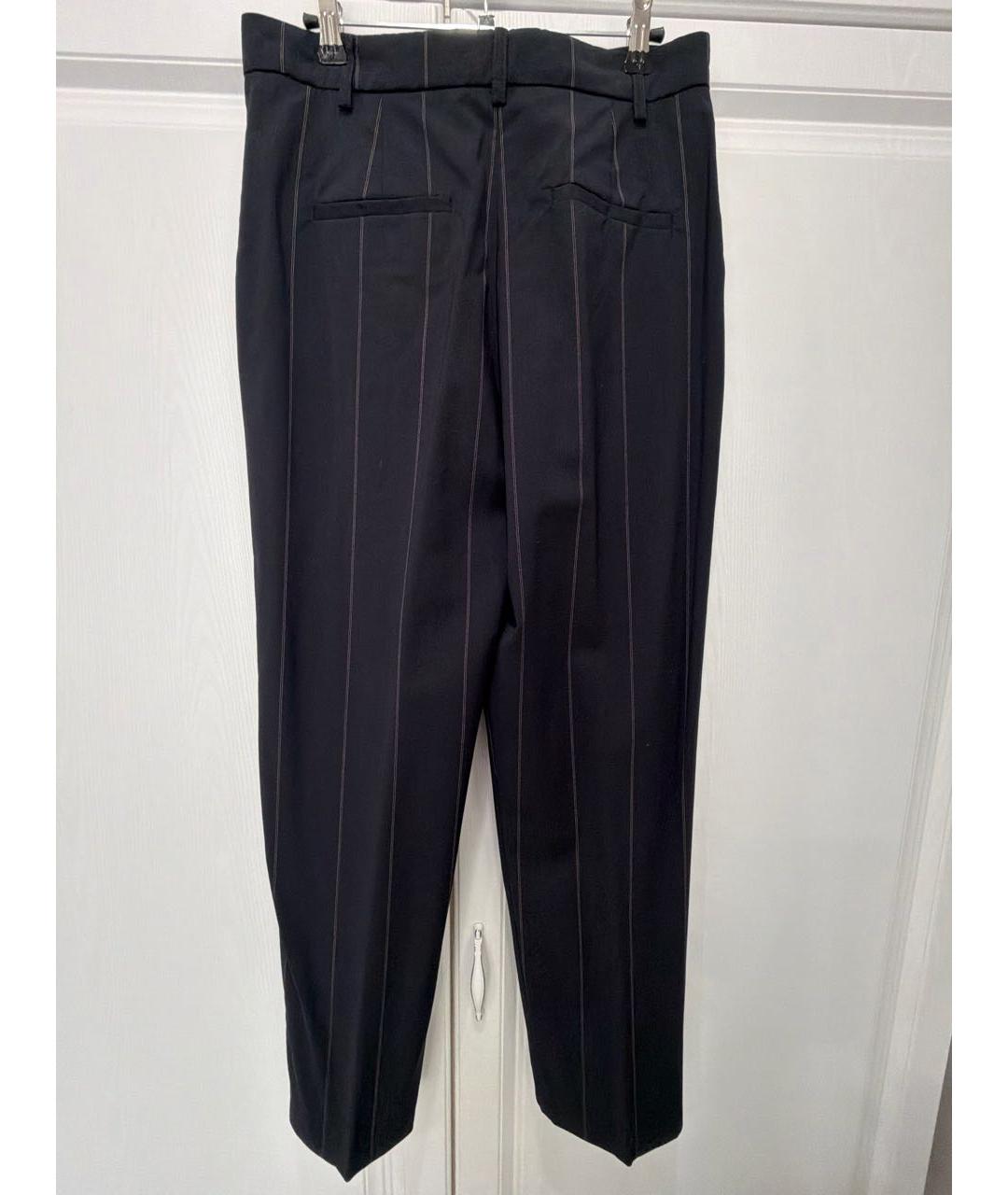 MAX&CO Темно-синие шерстяные прямые брюки, фото 2