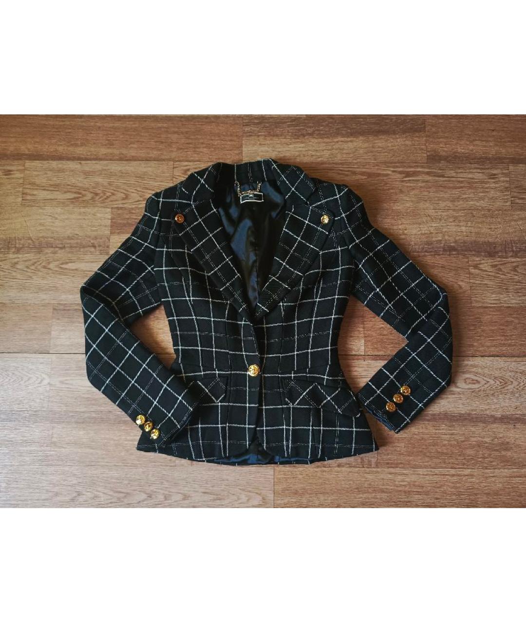 ELISABETTA FRANCHI Черный жакет/пиджак, фото 5