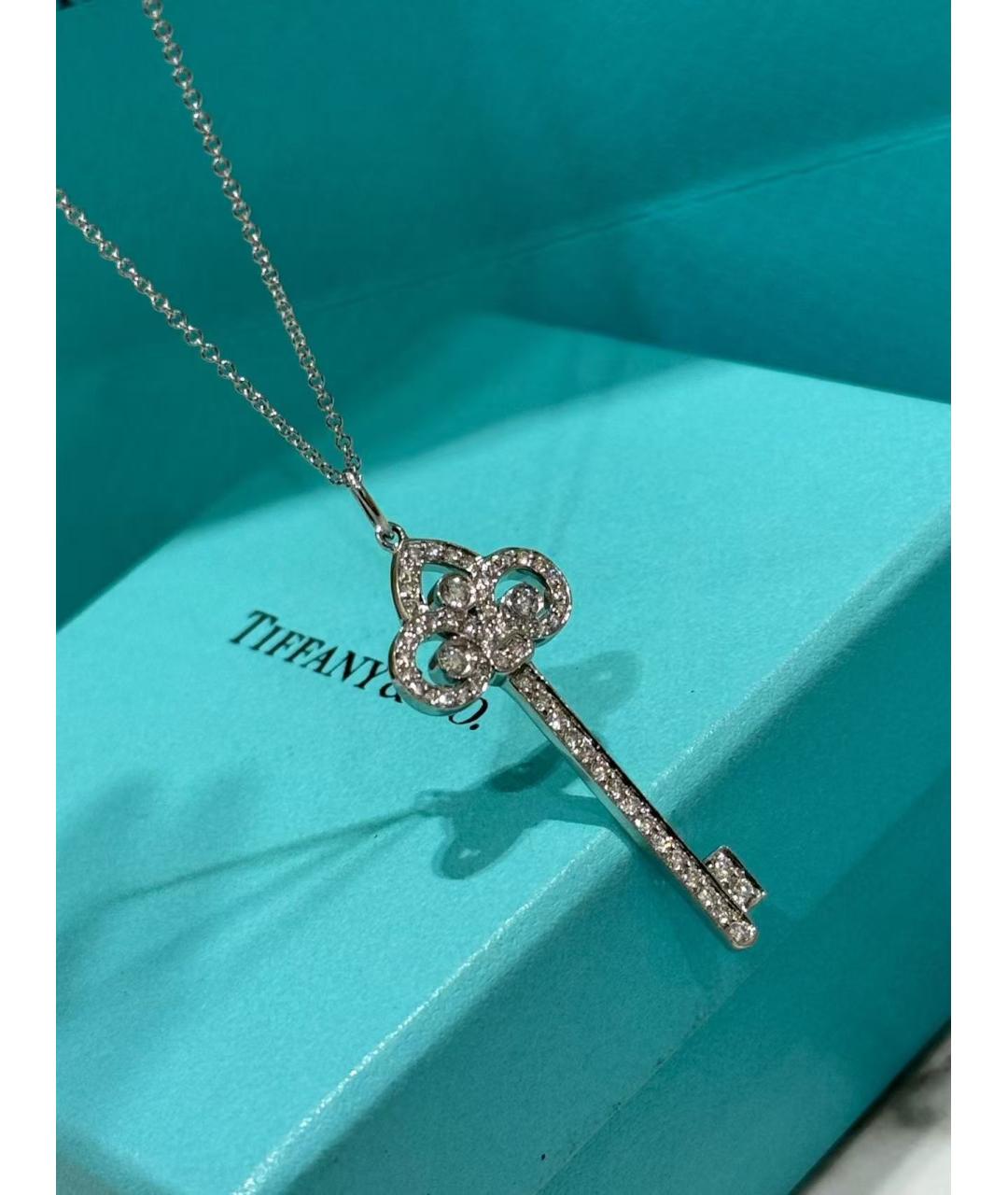 TIFFANY&CO Серебряное колье из белого золота, фото 5