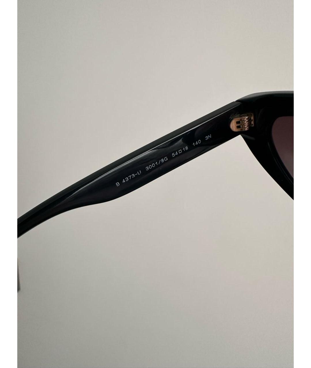 BURBERRY Черные пластиковые солнцезащитные очки, фото 6