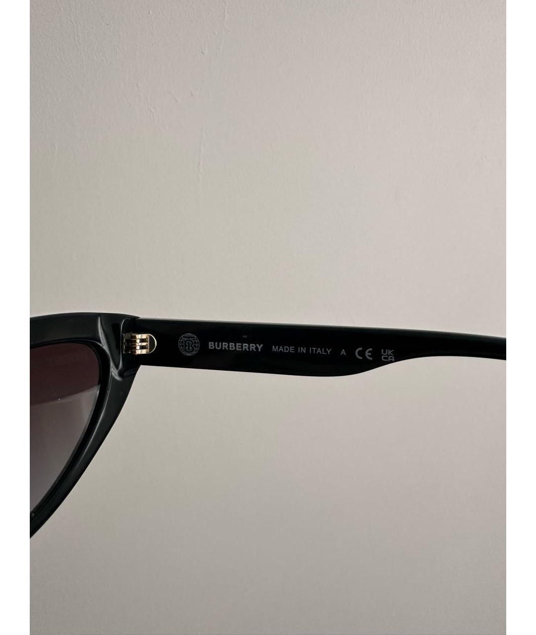 BURBERRY Черные пластиковые солнцезащитные очки, фото 7