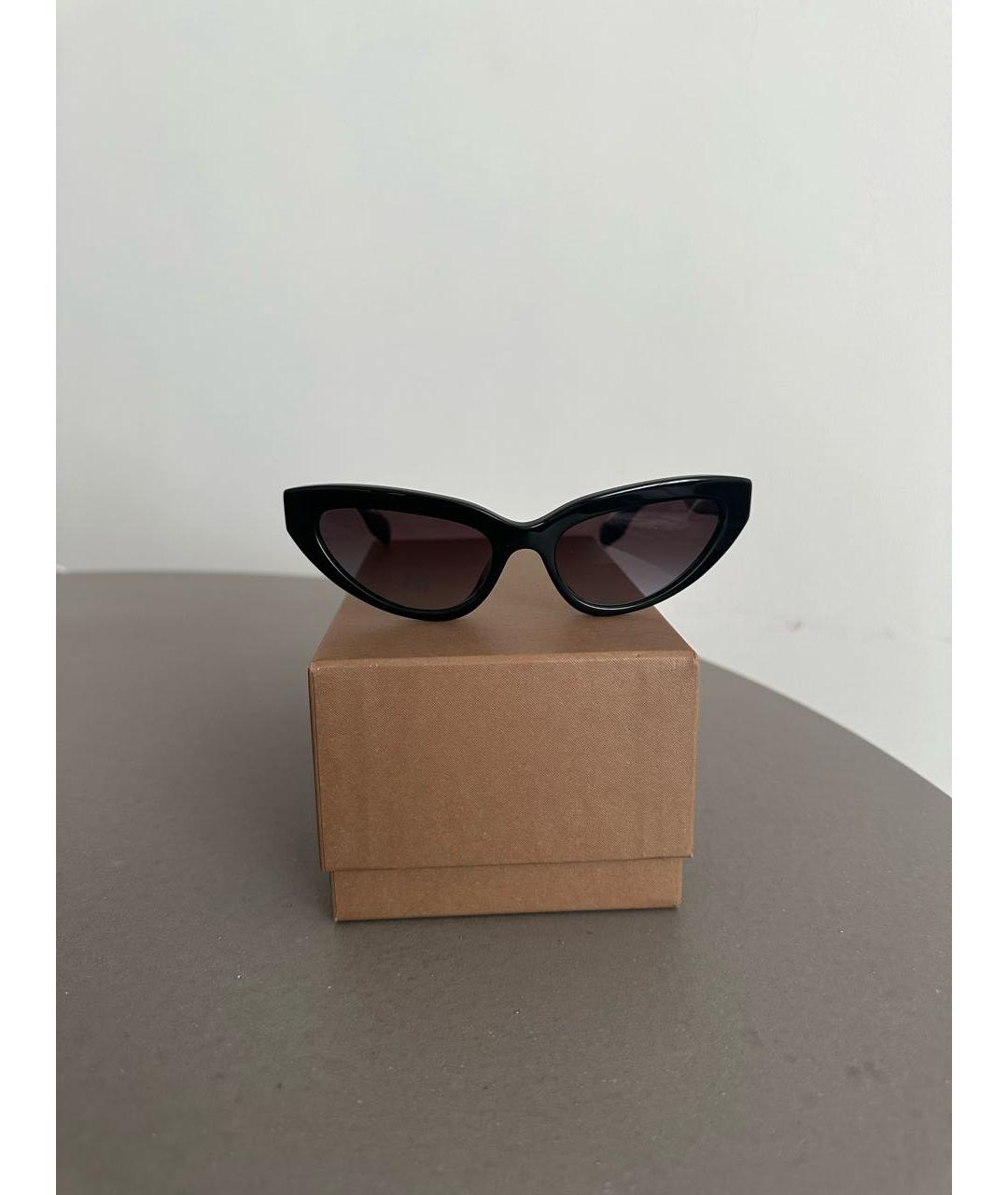 BURBERRY Черные пластиковые солнцезащитные очки, фото 8