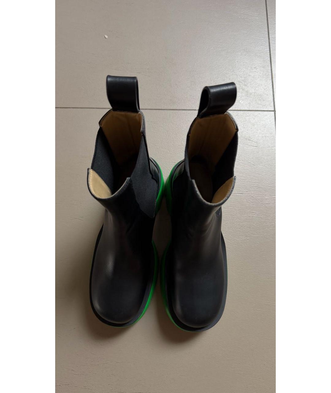 BOTTEGA VENETA Черные кожаные ботинки, фото 3