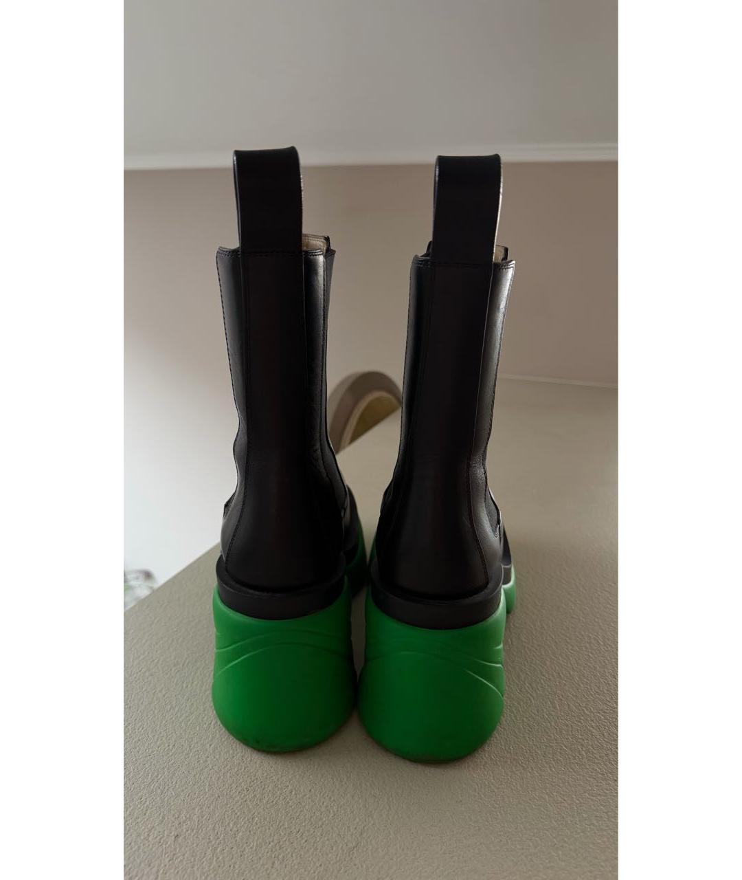 BOTTEGA VENETA Черные кожаные ботинки, фото 4