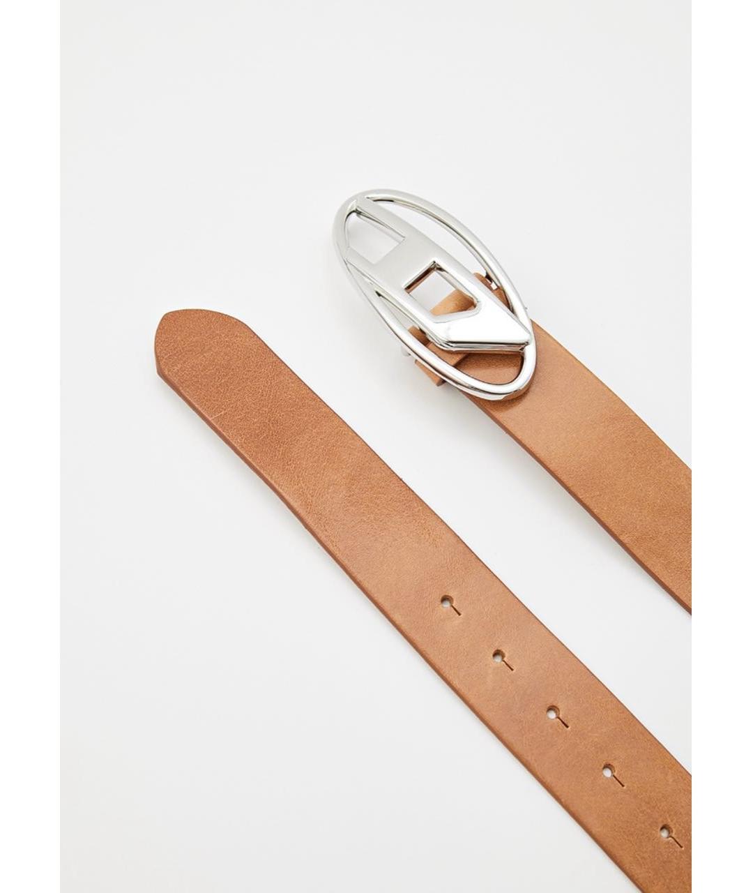 DIESEL Коричневый кожаный ремень, фото 2