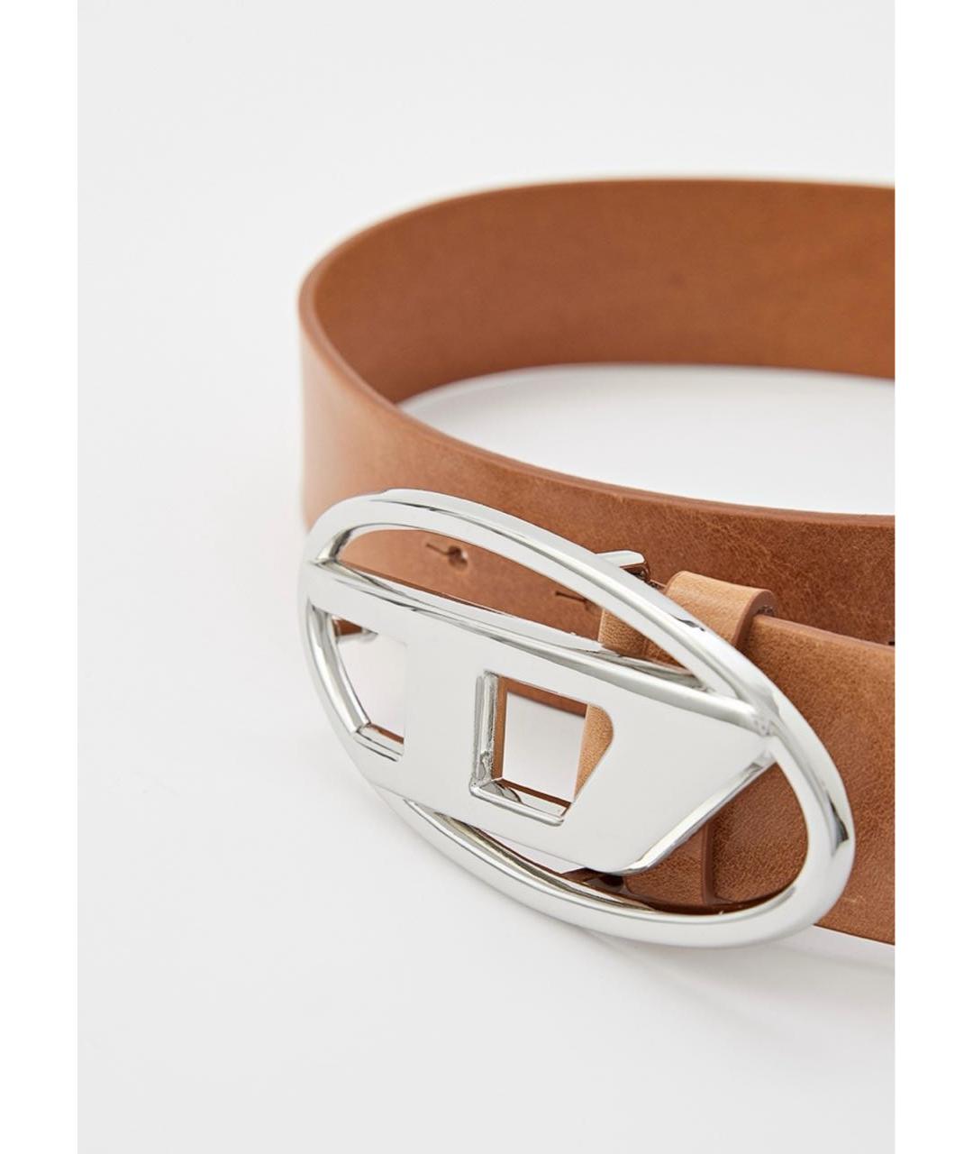 DIESEL Коричневый кожаный ремень, фото 3