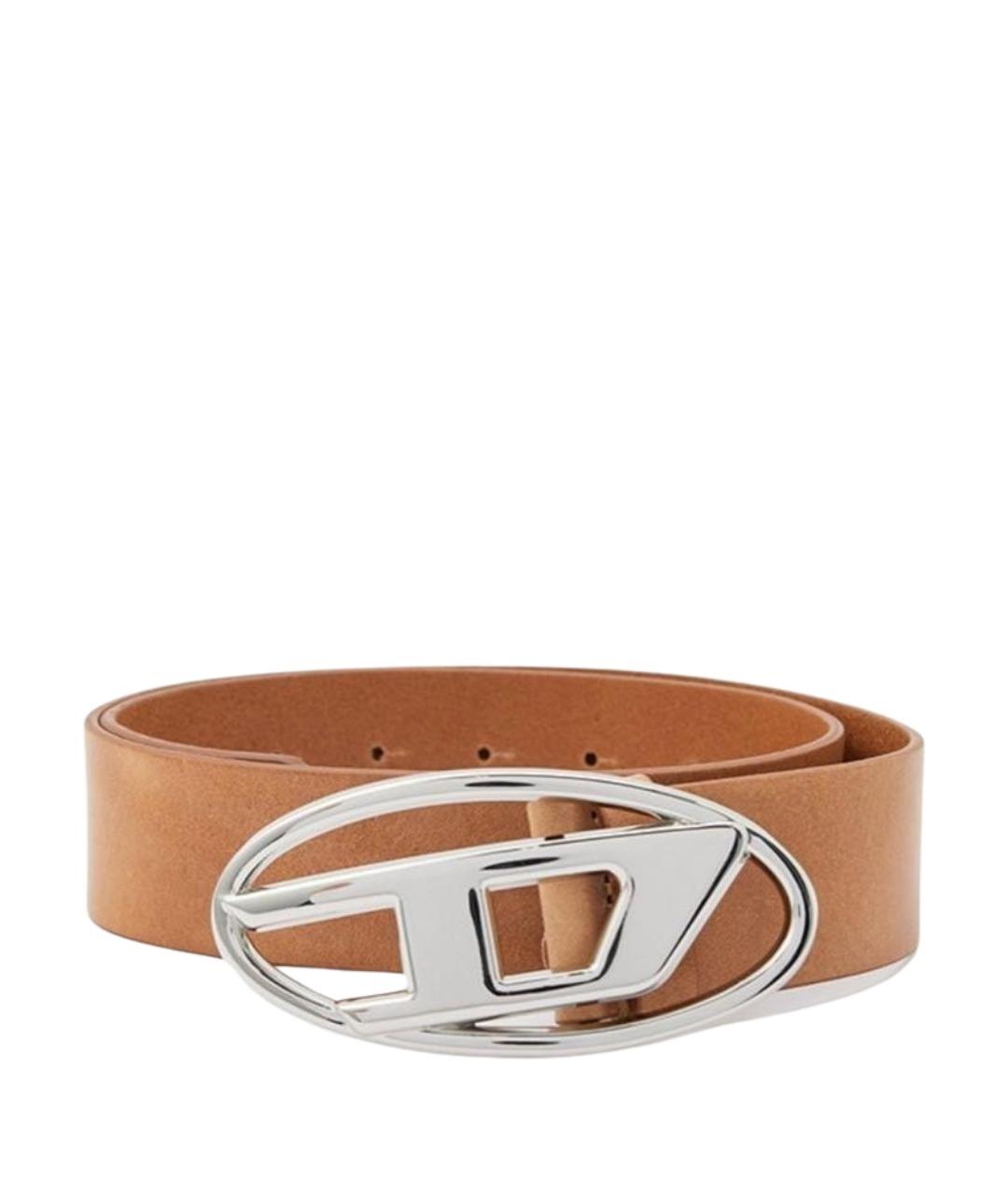 DIESEL Коричневый кожаный ремень, фото 1