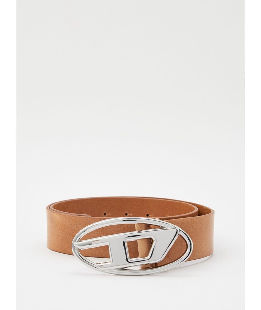 DIESEL Коричневый кожаный ремень, фото 6