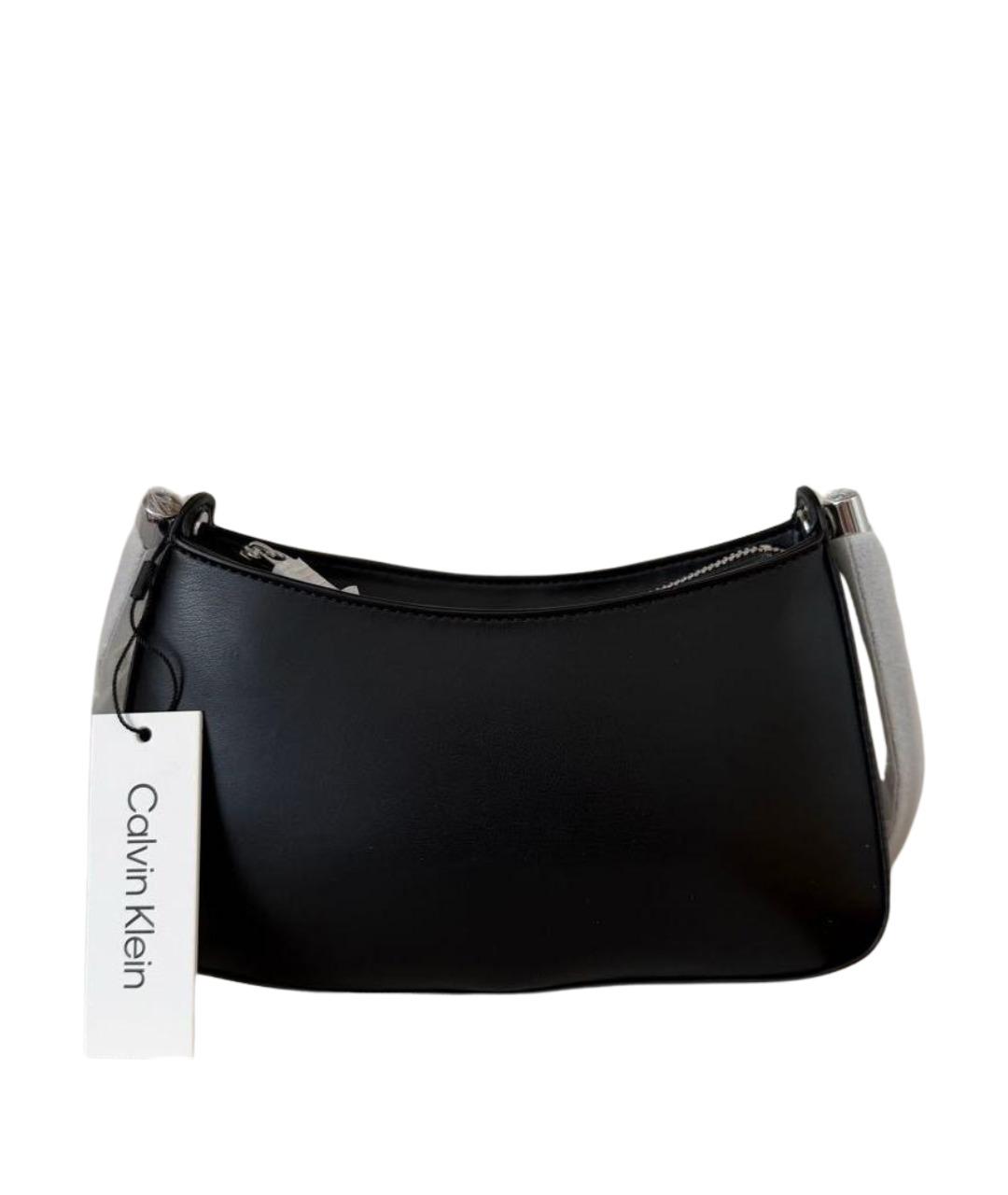 CALVIN KLEIN Черная сумка через плечо из искусственной кожи, фото 1