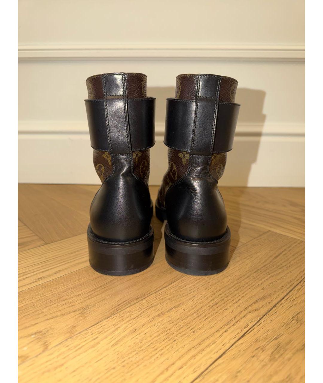 LOUIS VUITTON Коричневые кожаные ботинки, фото 4