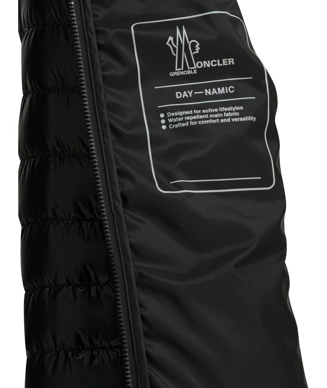 MONCLER GRENOBLE Черный полиамидовый пуховик, фото 4