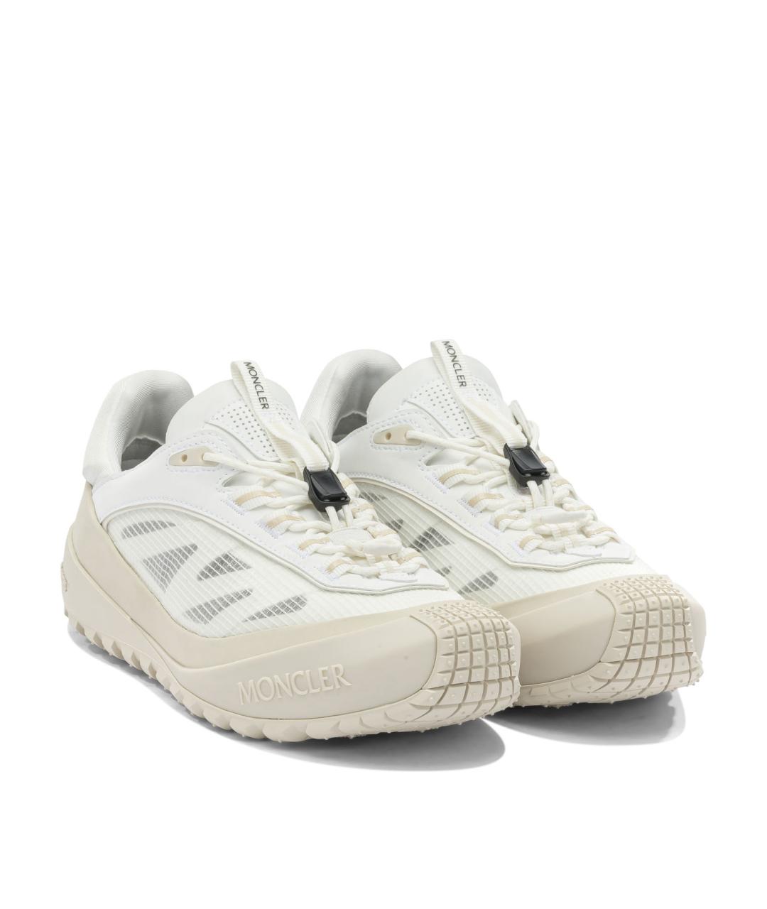 MONCLER Белые текстильные кроссовки, фото 2