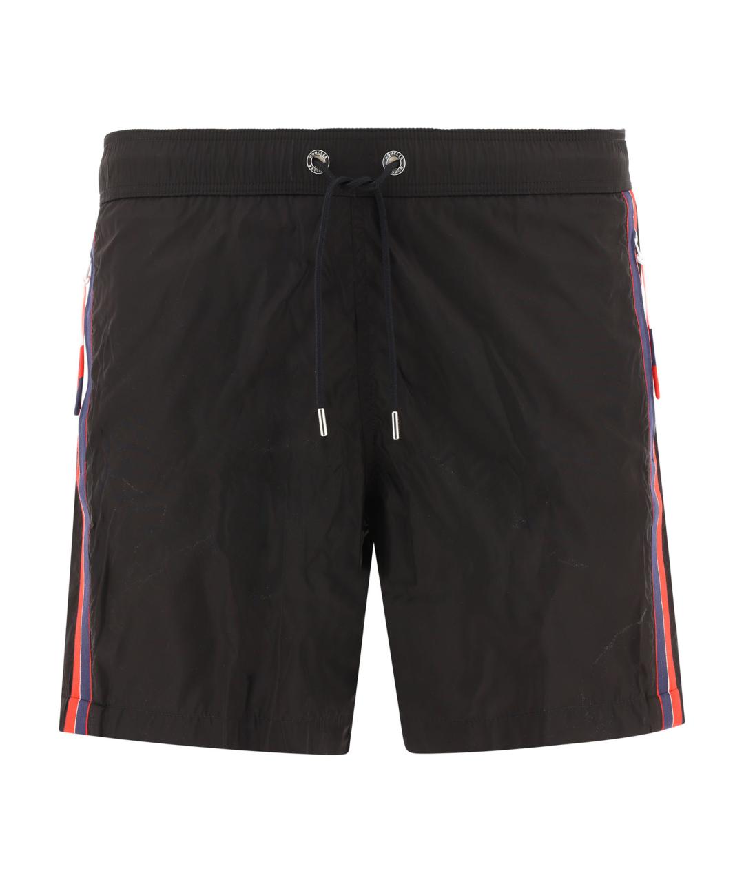 MONCLER Черные полиамидовые шорты, фото 1
