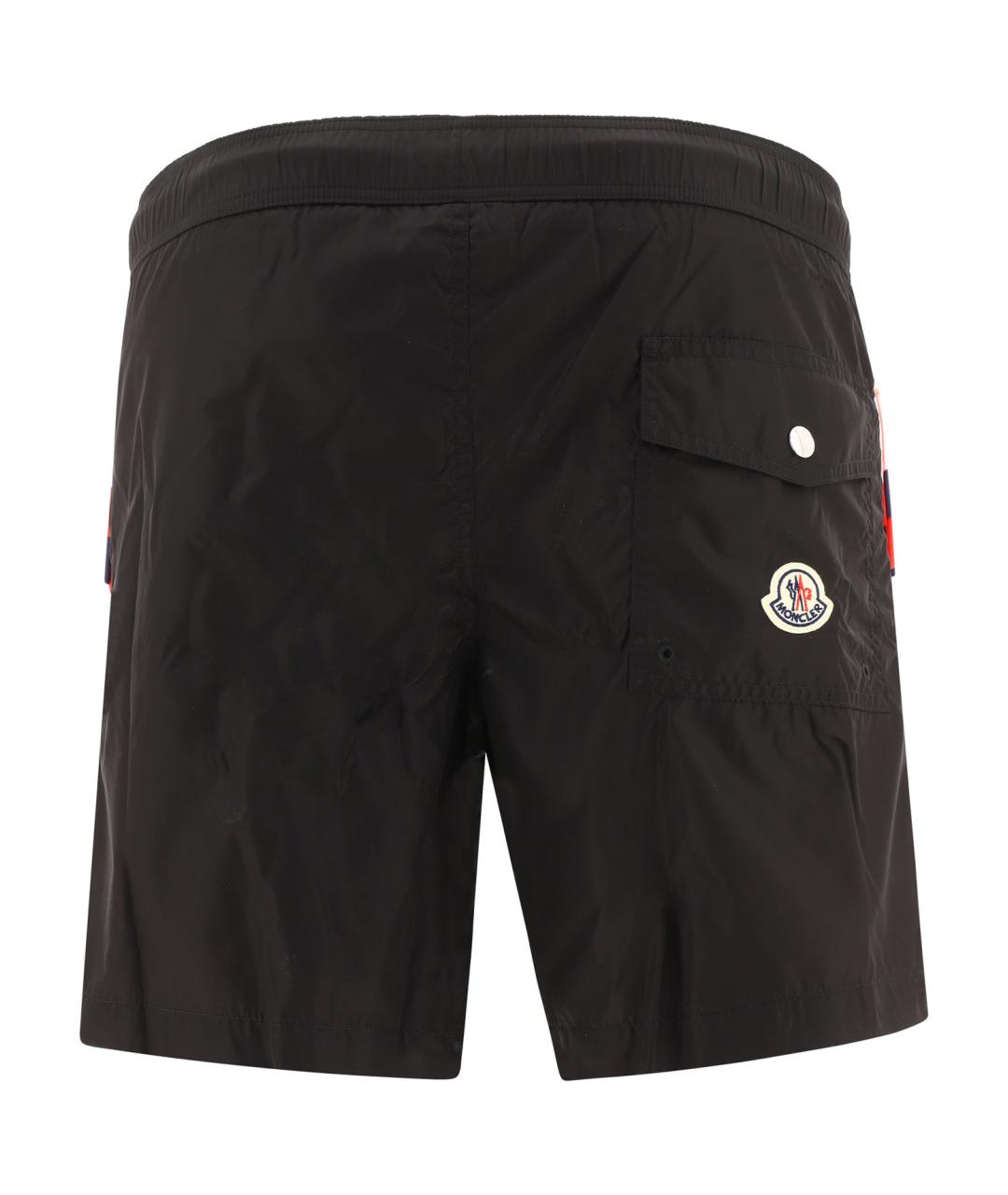 MONCLER Черные полиамидовые шорты, фото 2