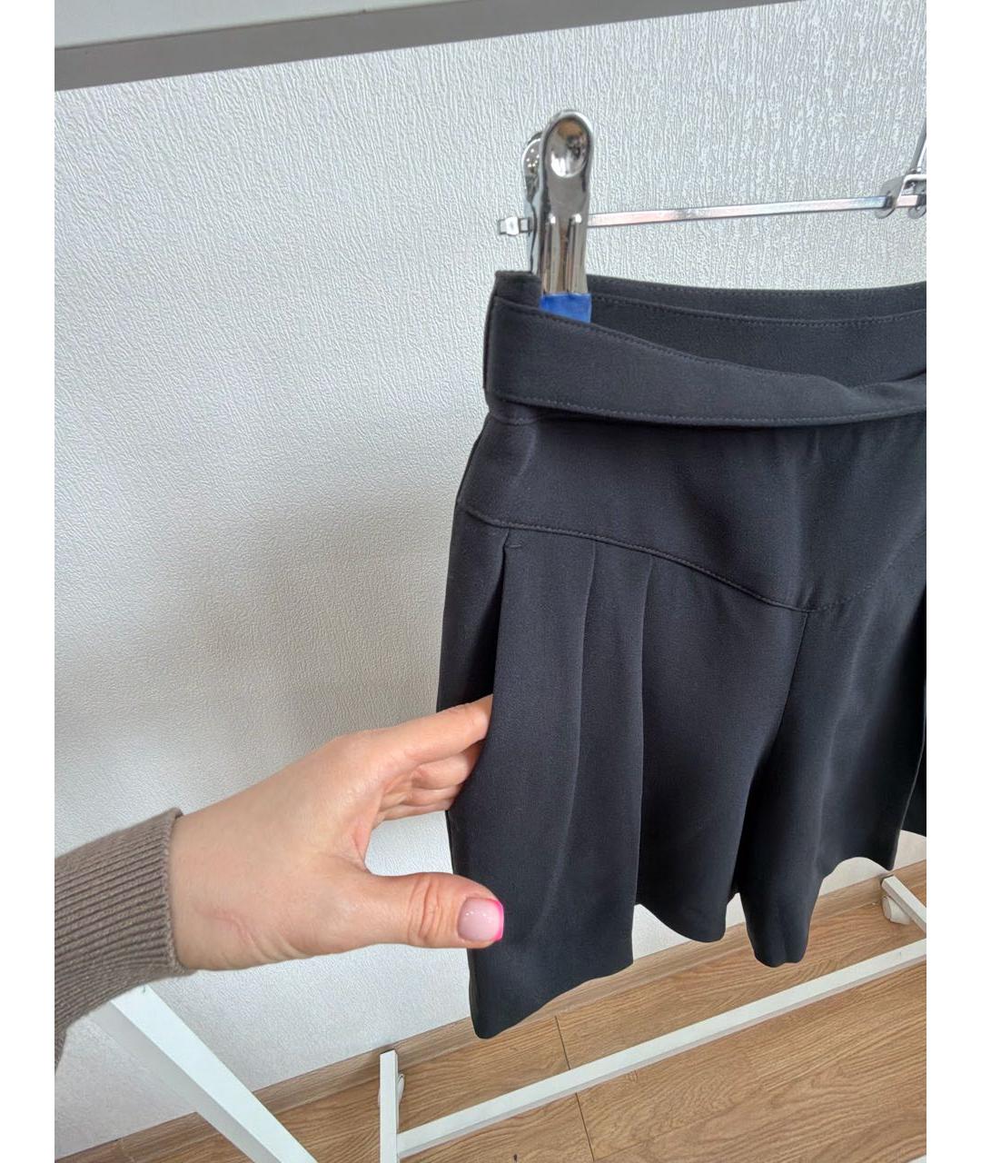 RED VALENTINO Черные ацетатные шорты, фото 6