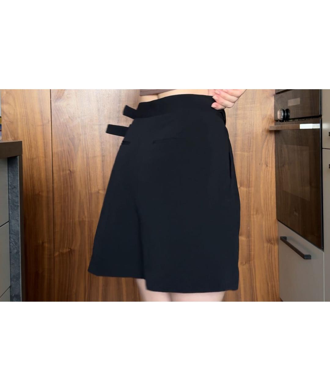 RED VALENTINO Черные ацетатные шорты, фото 2