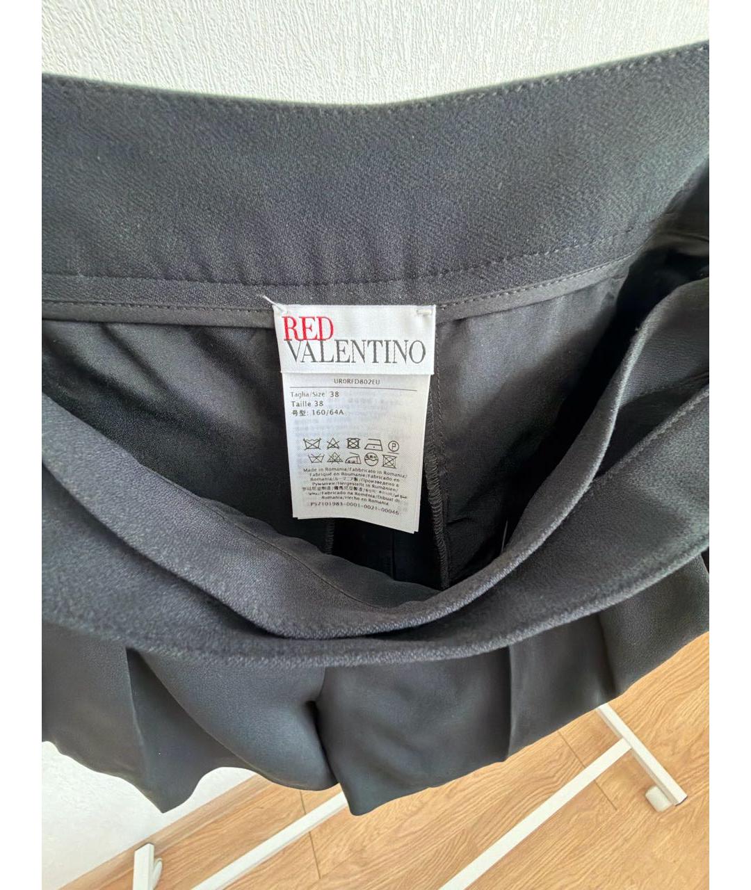 RED VALENTINO Черные ацетатные шорты, фото 3