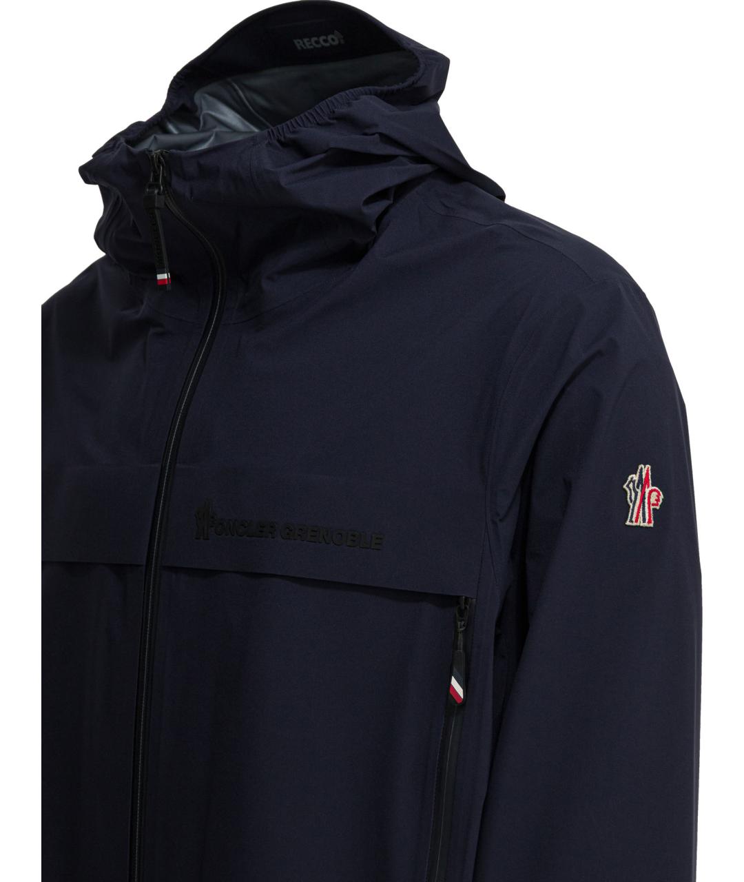 MONCLER GRENOBLE Темно-синяя полиамидовая куртка, фото 3