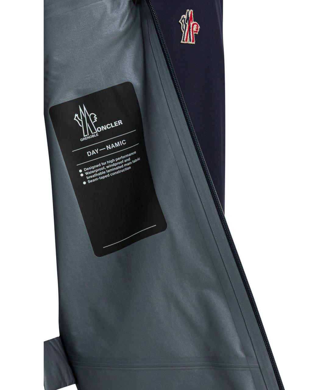 MONCLER GRENOBLE Темно-синяя полиамидовая куртка, фото 4