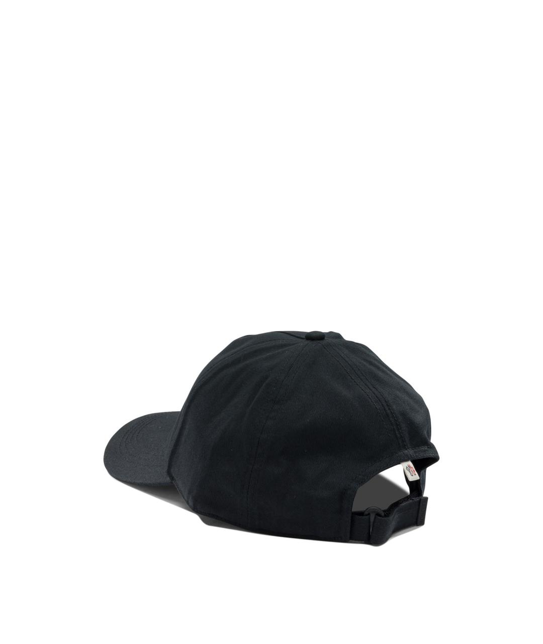 MONCLER GRENOBLE Черная хлопковая кепка/бейсболка, фото 3
