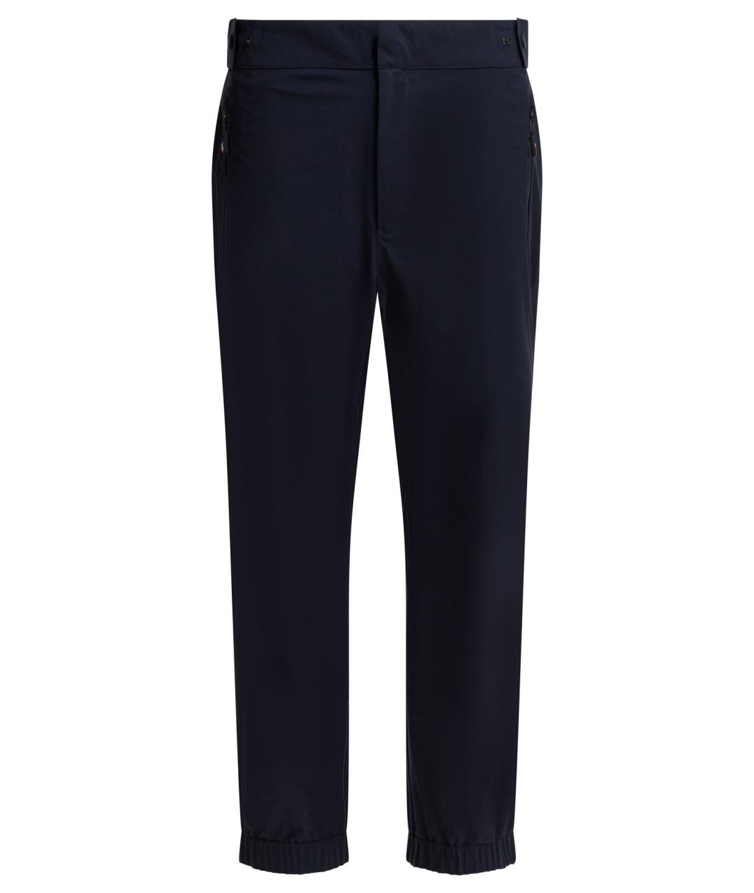 MONCLER GRENOBLE Темно-синие полиамидовые повседневные брюки, фото 1