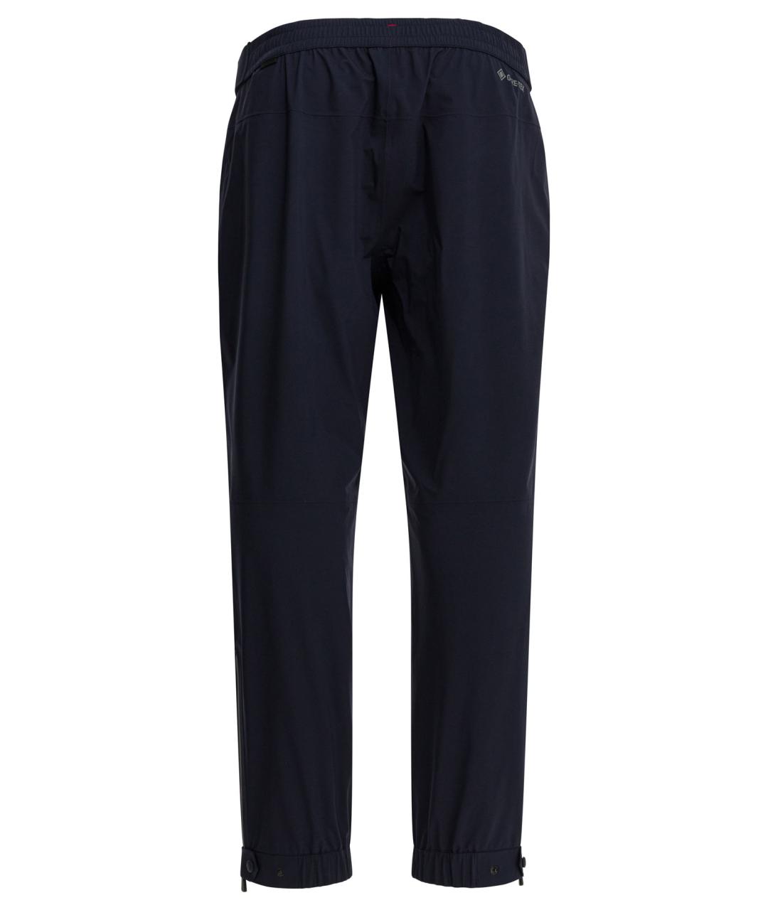 MONCLER GRENOBLE Темно-синие полиамидовые повседневные брюки, фото 2