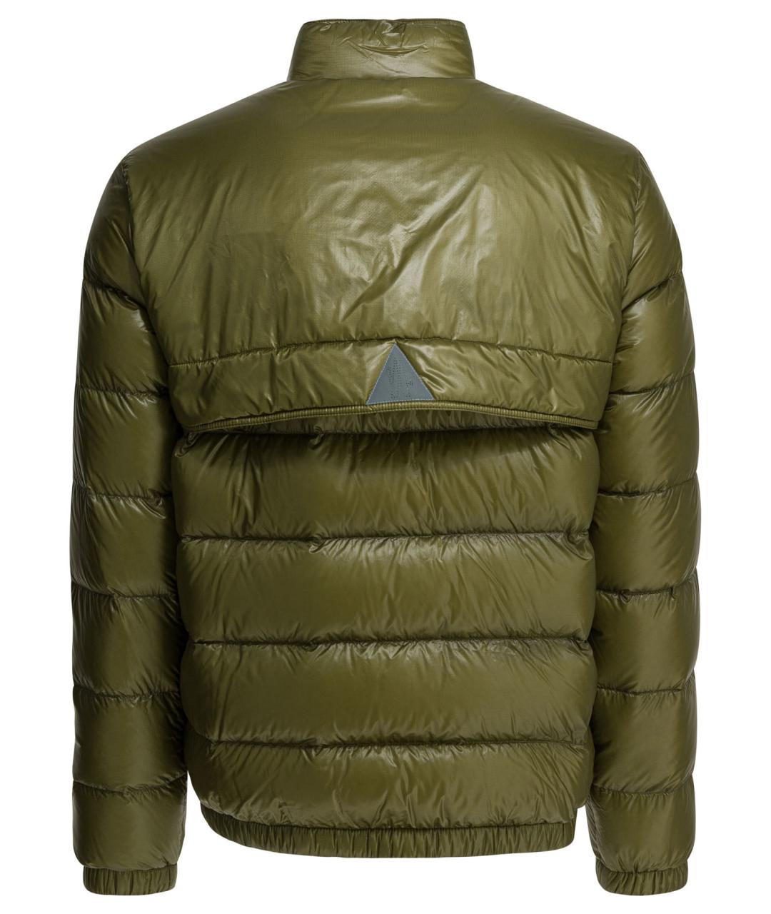 MONCLER GRENOBLE Зеленый полиамидовый пуховик, фото 2