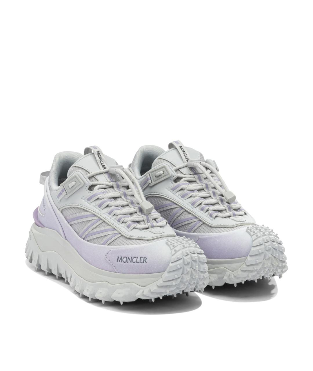 MONCLER Фиолетовые текстильные кроссовки, фото 2